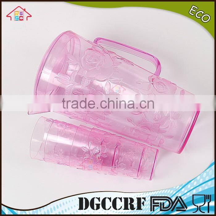 NBRSC set of 5 pcs Plastic PS Cold water jug water kettle Hollow drinking bottle PP pot double layer watering can