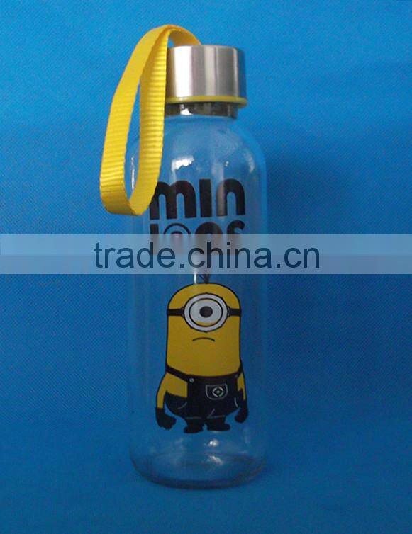 300ml 10oz glass bottle with color printing