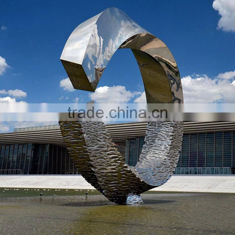 modern art sculpture metal craft stainless steel outdoor sculpture for garden