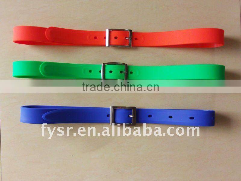 Fashion colorful custom silicone Jelly Belt