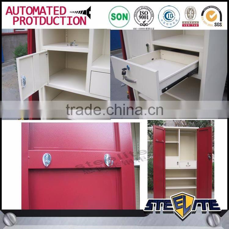 Color red lockers changing room lockable wardrobes bedroom