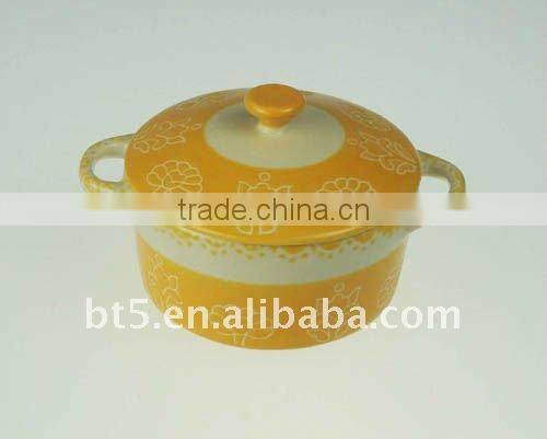 10cm dia stoneware handpainted mini casserole