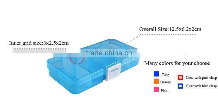 10 Slots Clear Plastic DIY Divider Container box Electronic Components Storage box