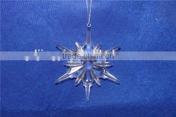 clear acrylic snowflake hanging ornament supplier for 2015