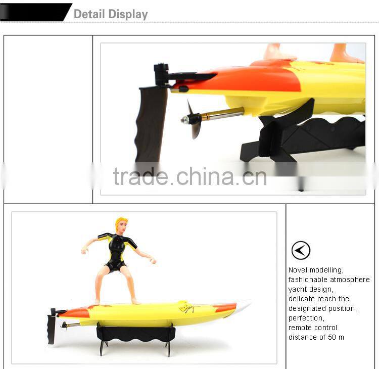 Alibaba Trade Assurance 2.4G RC Boat Toy Radio Remote Control RC Surfer for Summer