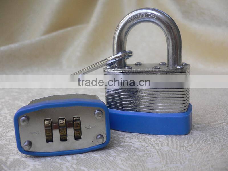 Laminated Aluminium padlock With Normal or long Steel shackle