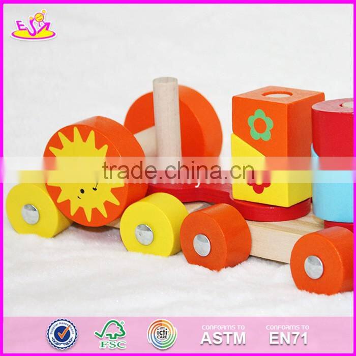 2017 New design funny children play wooden train toys W04A295