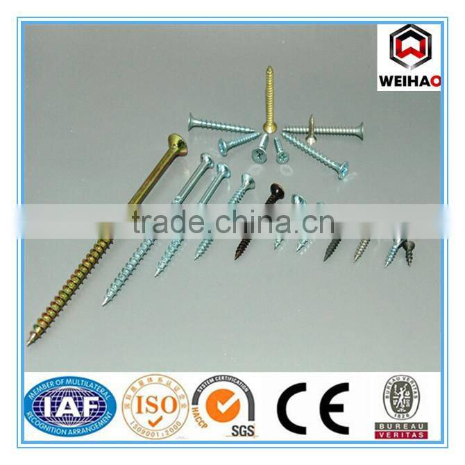 Cross flat head black phosphate self drilling drywall concrete screw