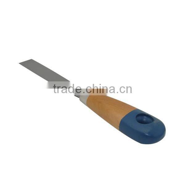 20mm blue head wooden handle carbon steel blade putty knife scraper