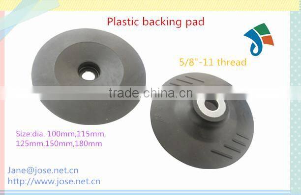 Flexible abrasive sanding disc plastic backing pad