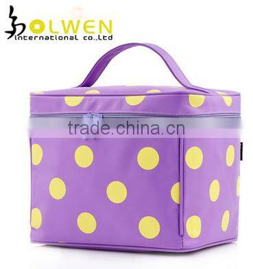 Dotted Option Color Microfiber Make Up Bag With Mirror