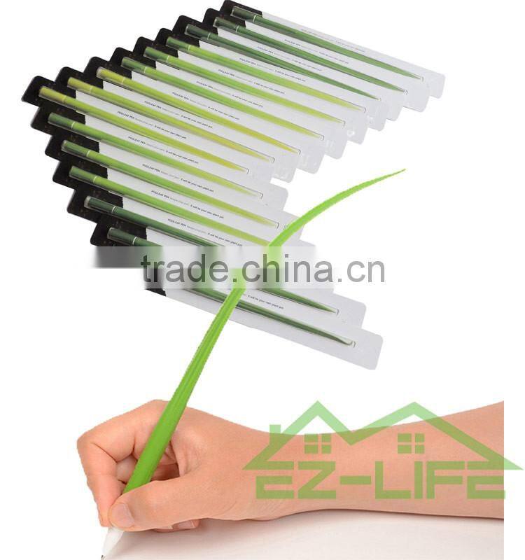 2017 New design BEST green soft original cheap leaf silicone pooleaf grass pen