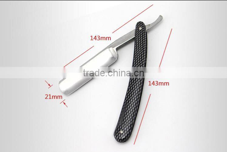 Stainless Steel folding straight barber razor with stainless steel blade