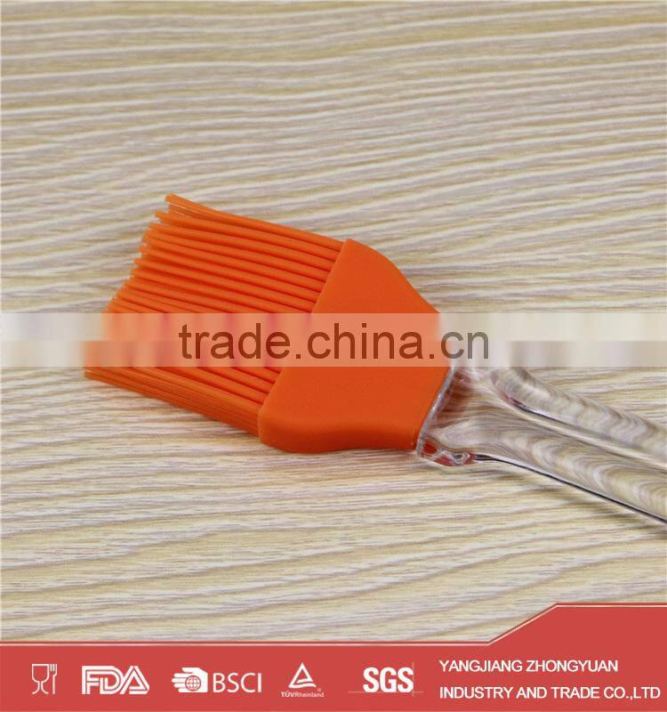 2014 hot sale good plastic handle silicone brush