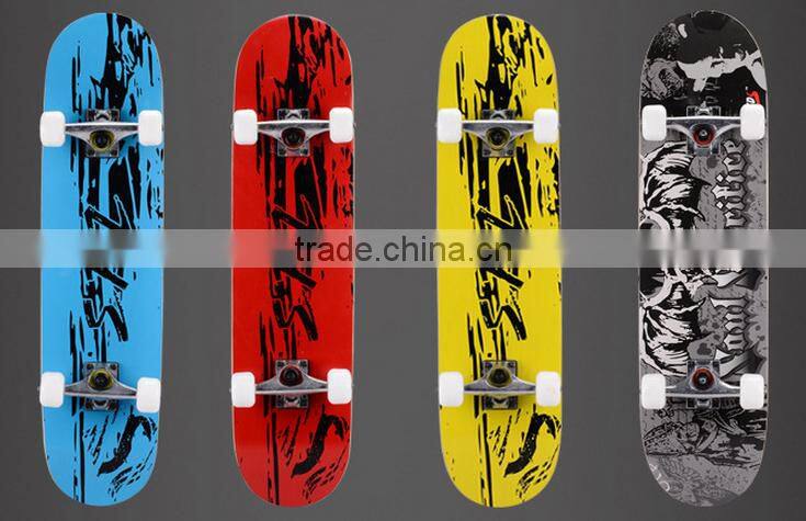 water thermal transfer 4 PU Wheel Maple Sport Skateboard Good reputation 9 Plies longboard skateboard cheap