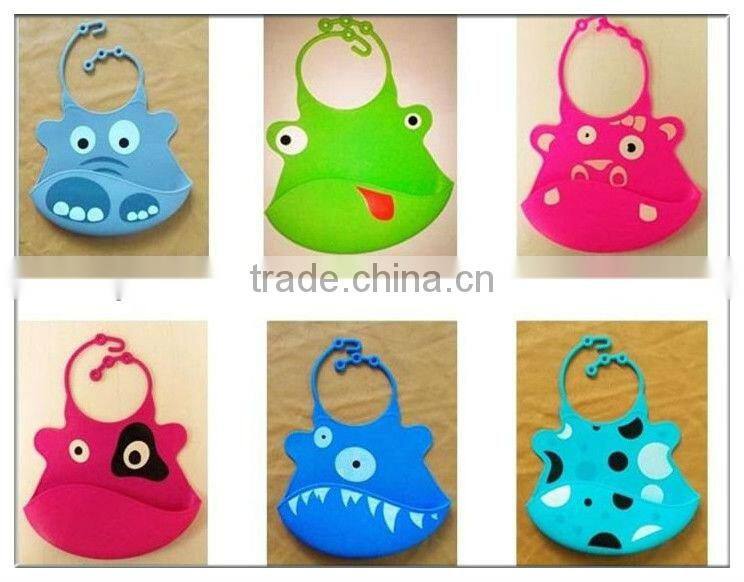 2013 cute custom shape silicone baby bib