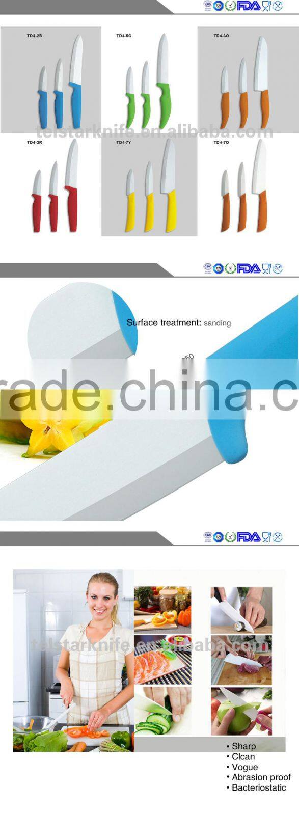 Factory direct sale zirconia ceramic knife handle fruit knife with a variety of color processing is optional