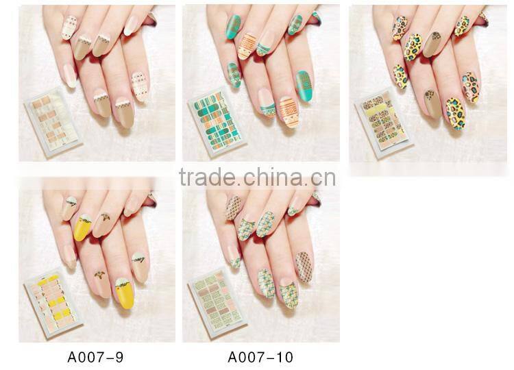 2016 factory cheap nail sticker fashion women arts and crafts decal korea nail sticker