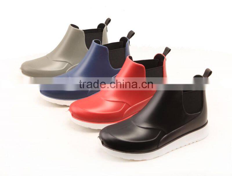 white soft new fashion sport style comfortable elastic gore high quality waterproof shoes for UNISEX women men rain boot wellies