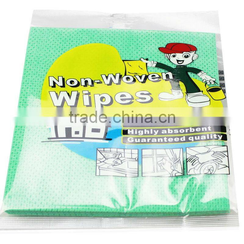 Spunlace disposable household wiping nonwoven wipers