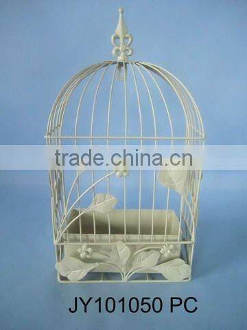 Metal cage planter with lock