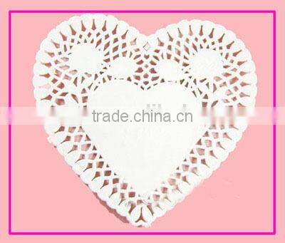 Brand new design OEM cheap price MDF colored heart paper doilies