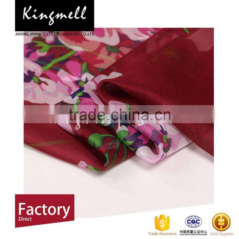 Digital Textile Printing Customized Digital Fabrics Silk Georgette / Chiffon Fabrics