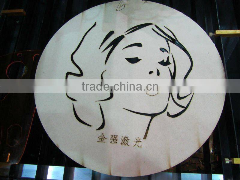 cut MDF&wood in photo frame CO2 laser machine