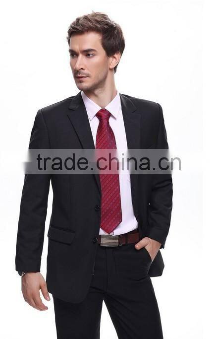 latest design custom made black wool coat pant mens suit