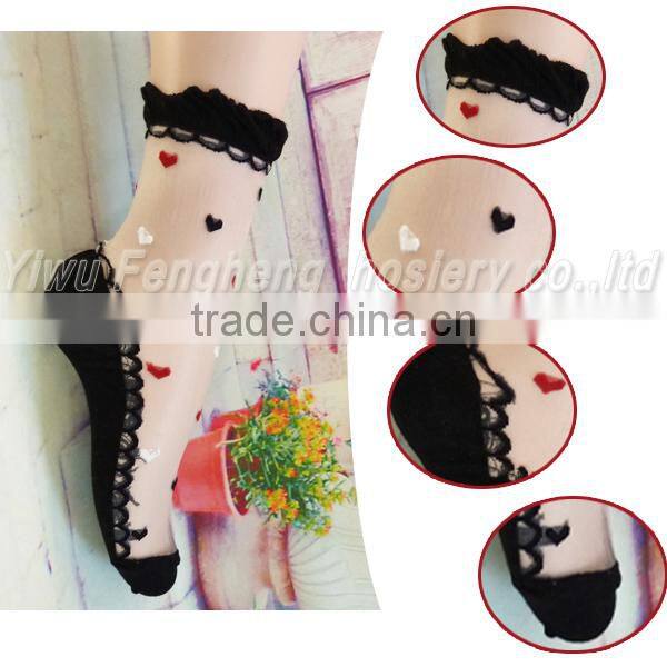 TH 1021 YIwu FenghuiColor of love crystal socks,glass stockings, silkworm silk stockings