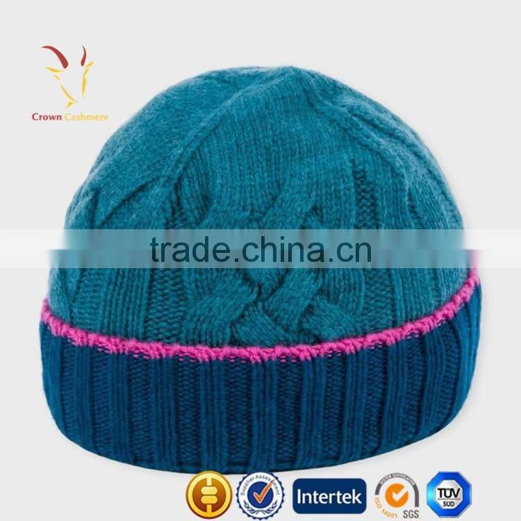Cable Ribbed Wool Cashmere Mens Hat Styles
