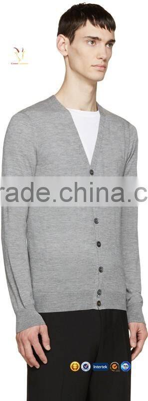 2016 Latest Mens Grey Cashmere Cardigan Sweaters