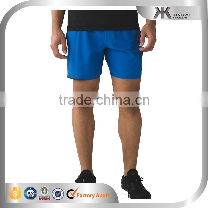 Back zip pocket quick dry man running shorts