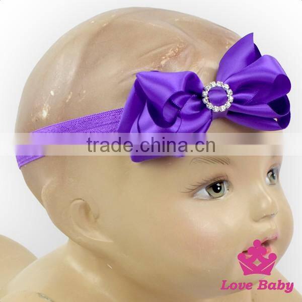FDK268 Lovebaby Wholesale Sequin Bowknot Adjustable Elastic Baby Girls Butterfly Headband Latest Designs