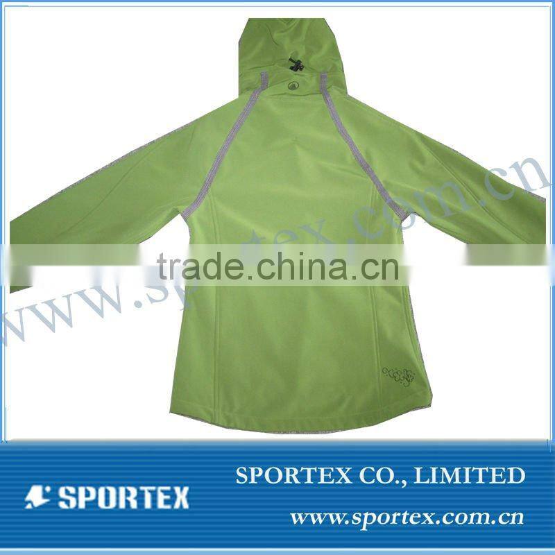 women's green solfshell jacket