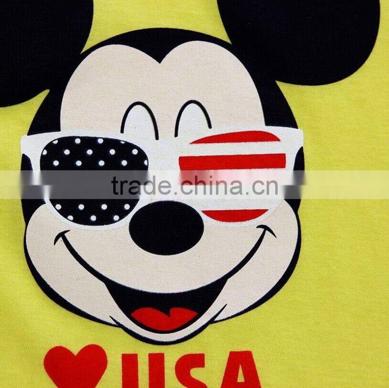 Customize Design Kids Summer Clothes Short Sleeve Children T-shirt With Cartoon Printing