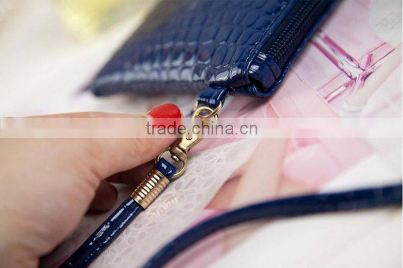 Korean fashion single shoulder pu leather crocodile lady women's shopping hand bag