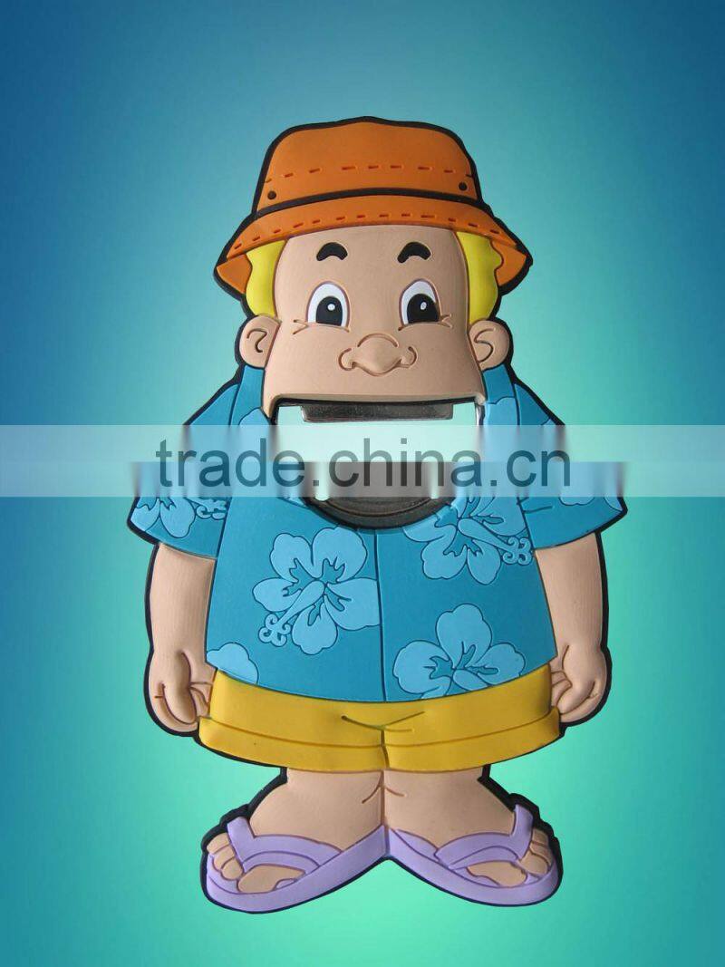 3d pvc cartoon figurine shape bottle opener