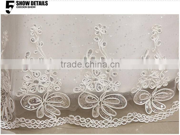 Wholesale korea style beaded lace bridal wedding dress