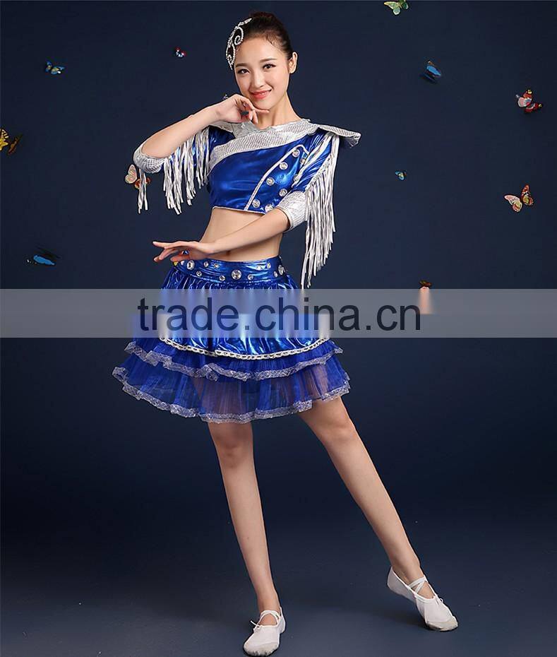 Performance Midriff Two Piece Wear Girls Sexy Party Dance Dresses