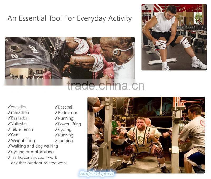 Lightweight Elastic Knee Bandages Leg Compression Calf Support Wraps Sports Squats Training~3colors~Accept Custom