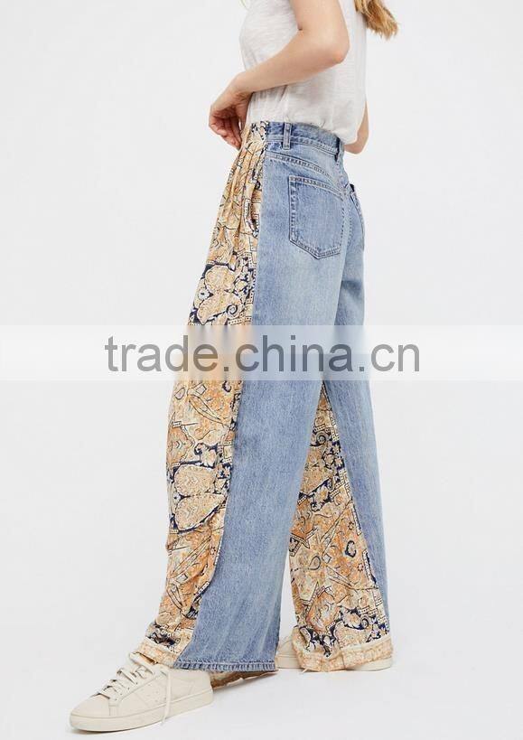High quality jeans high Waist Long Wide Leg Leisure Jeans with zipper 2017 new model jeans pants for woman
