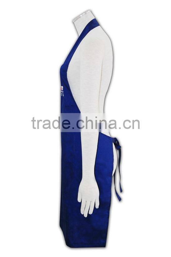 100% cotton canvas Apron Bule printing design kitchen cooking bib apron