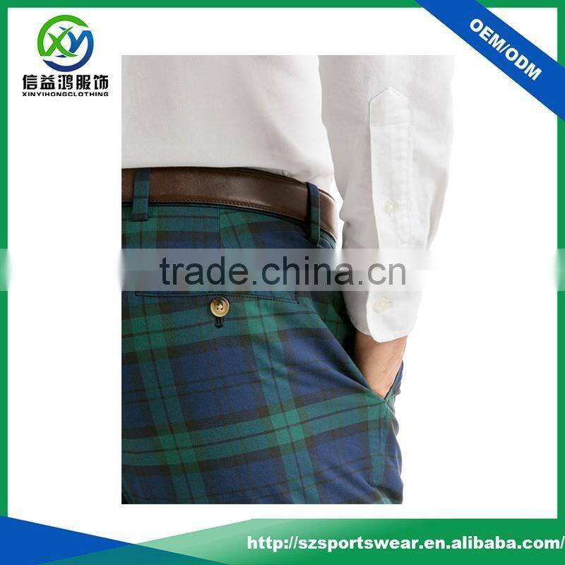 High quality custom made light weight dry fit mens sublimation printing golf pants
