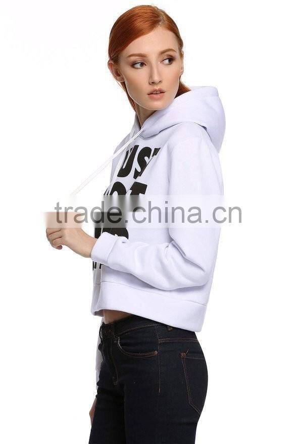 Women's 100% cotton pullover short style hoody