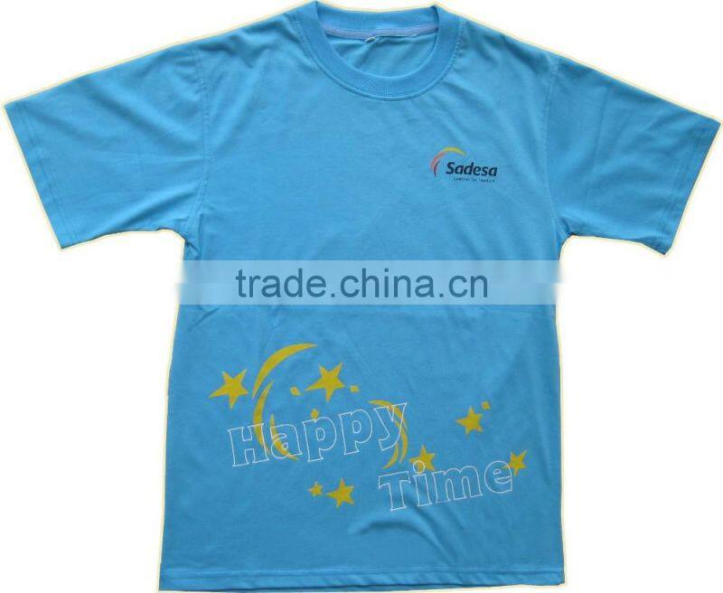 Custom school logo printed student t shirt for outside activity