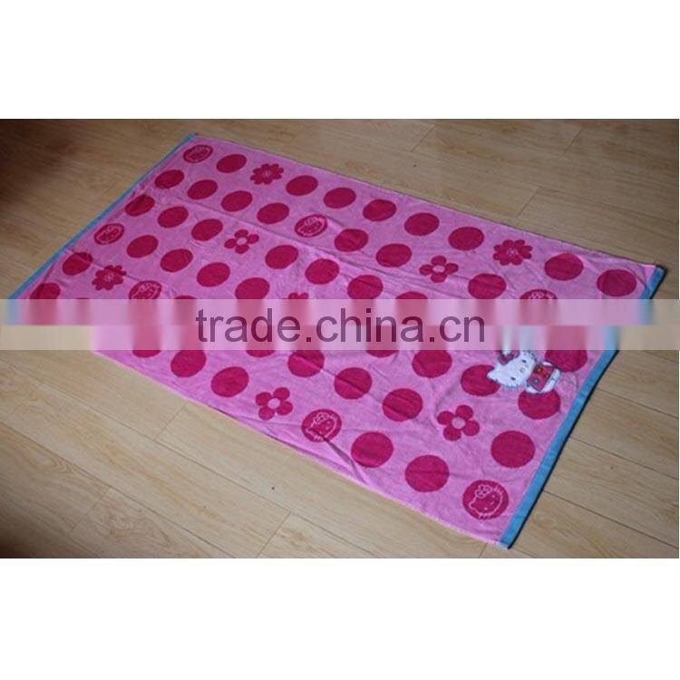 high endcotton velvet flower woven beach towel