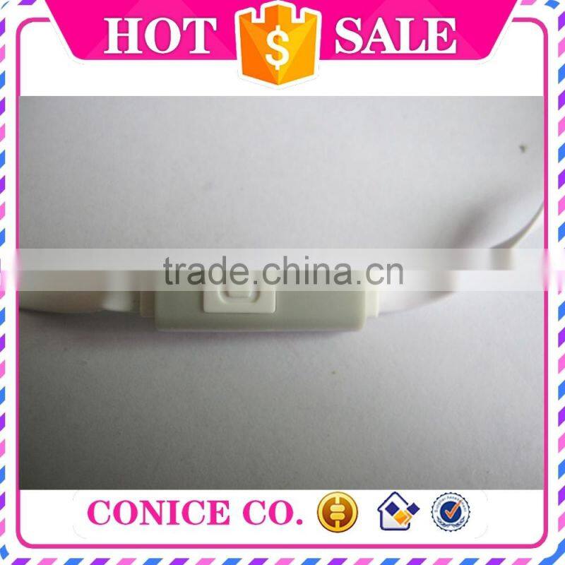 top quality cheap flat cable earbuds magic sound stereo in-ear earphone for mobile phone