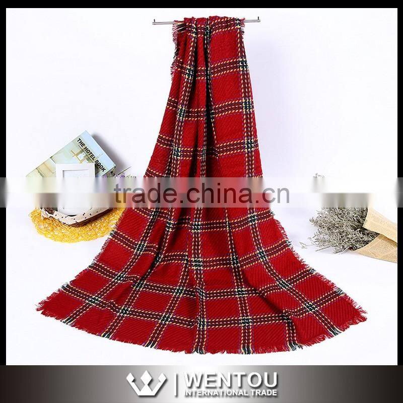 Fashion Soft Tartan Blanket Scarf