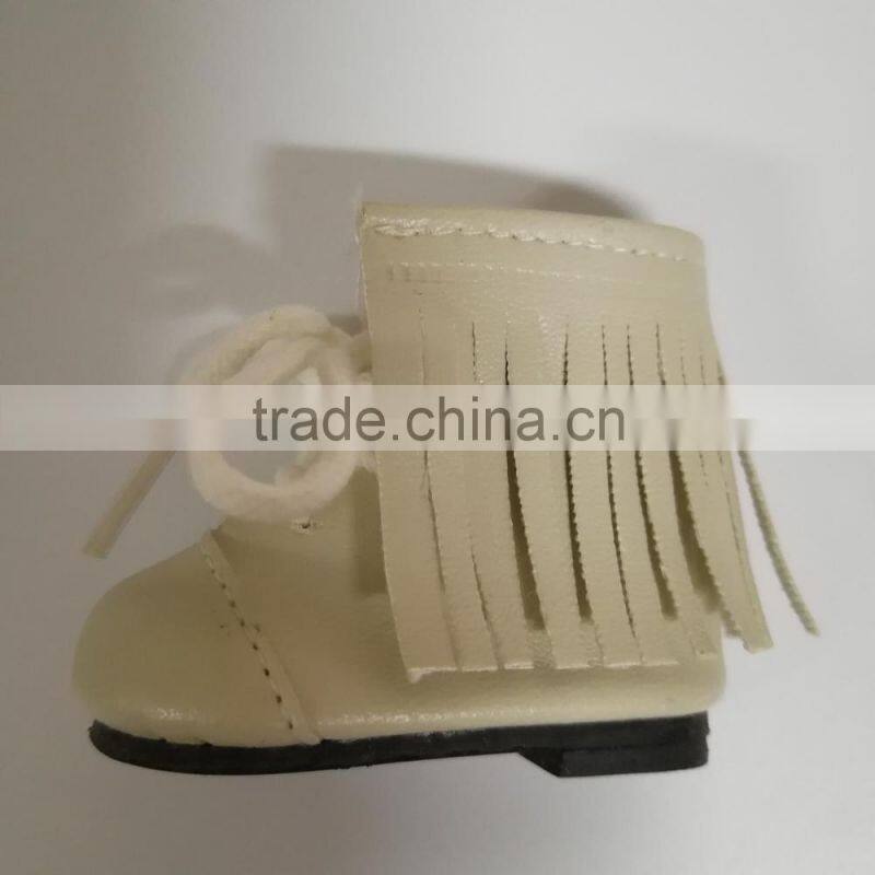 18 inches doll shoes for white leather doll boots